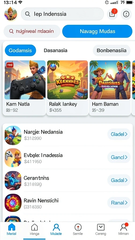 Pengguna dapat dengan mudah menavigasi semua fitur.