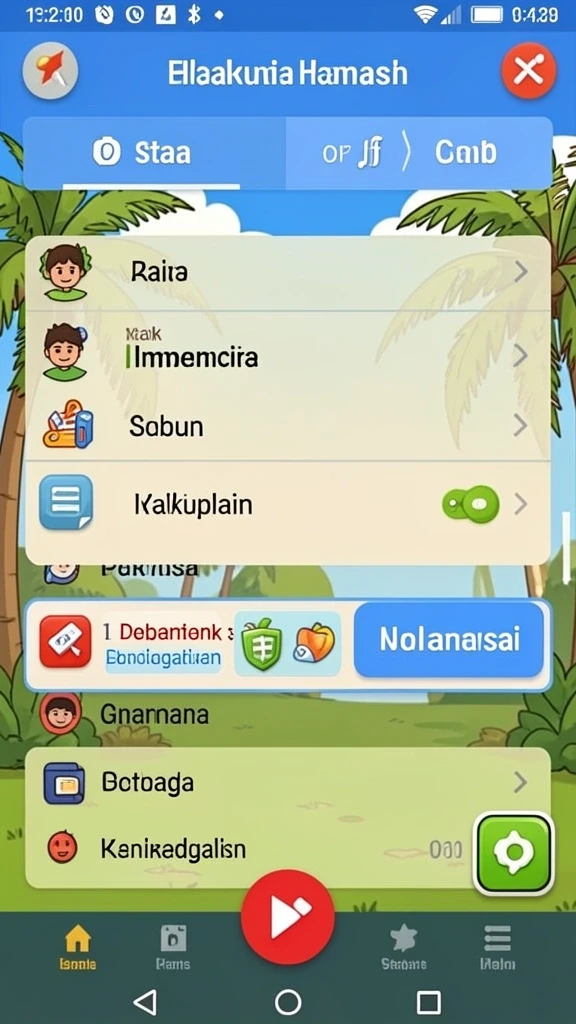 Tampilan antarmuka aplikasi yang ramah pengguna.