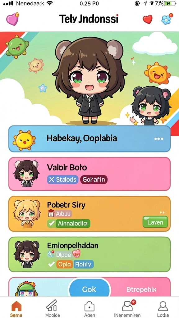 Tampilan awal game yang menarik dan informatif.