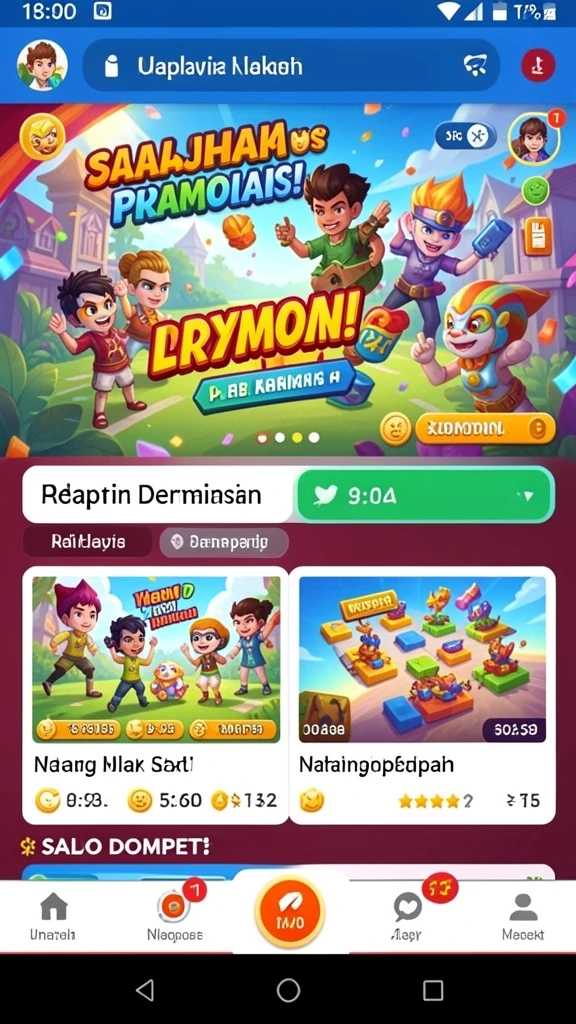 Berbagai mode permainan yang menarik untuk dipilih.