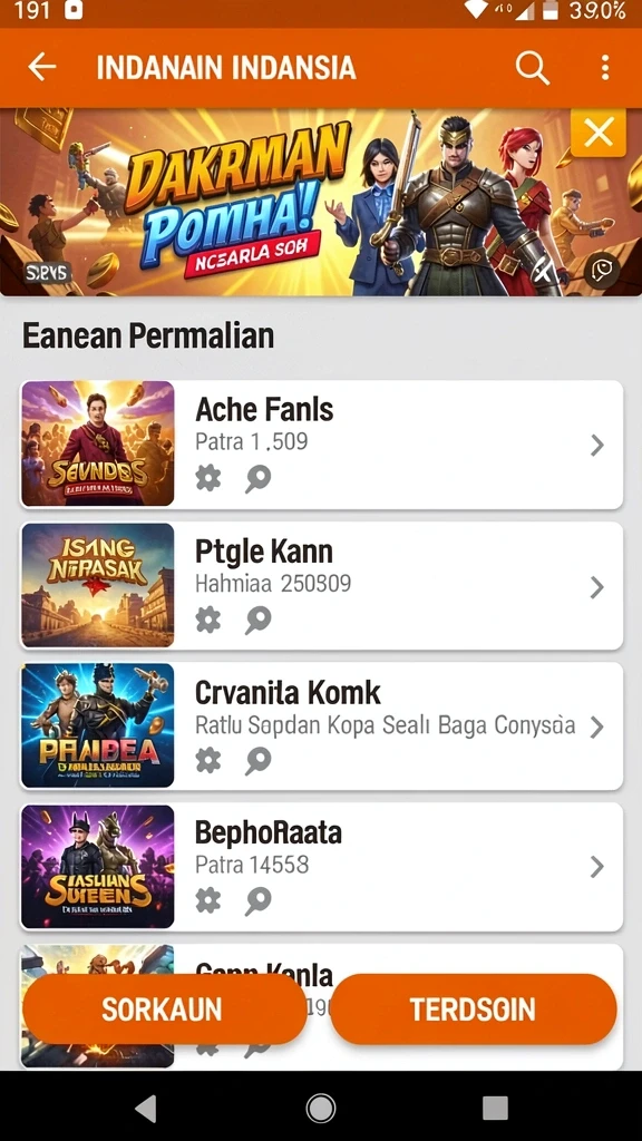 Screenshot ini memperlihatkan fitur tantangan harian yang seru.