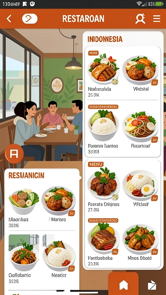 Tampilan awal yang menarik dan mudah dipahami.