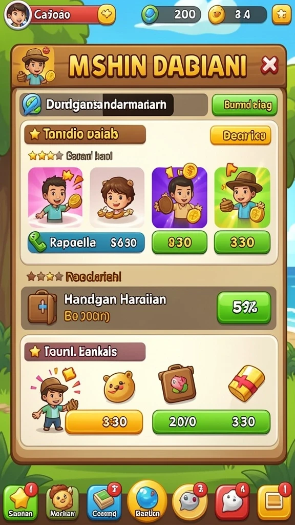 Berbagai karakter menarik untuk dipilih dan dimainkan.