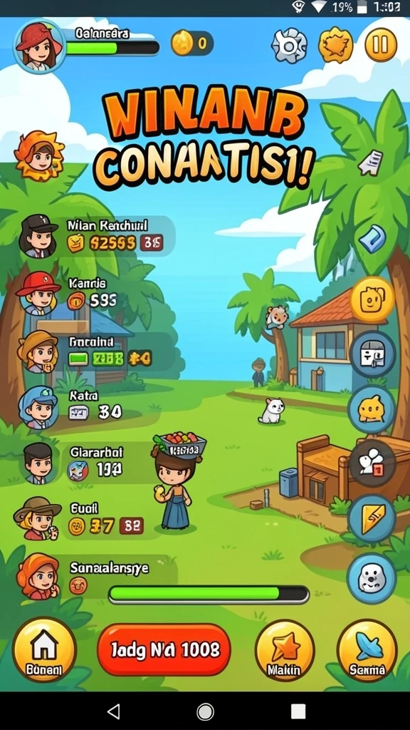 Screenshot menunjukkan karakter utama dalam misi petualangan.