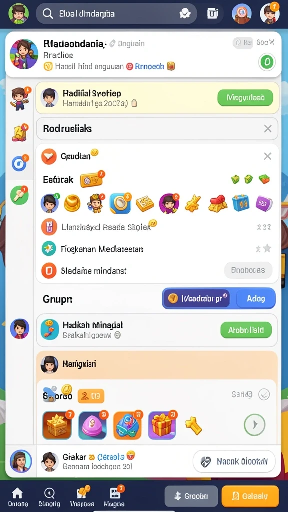 Gameplay interaktif dengan banyak pilihan mode permainan.