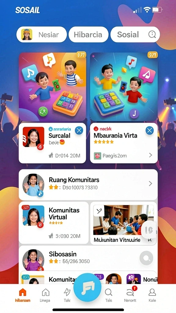 Tampilan awal permainan dengan karakter yang menarik.