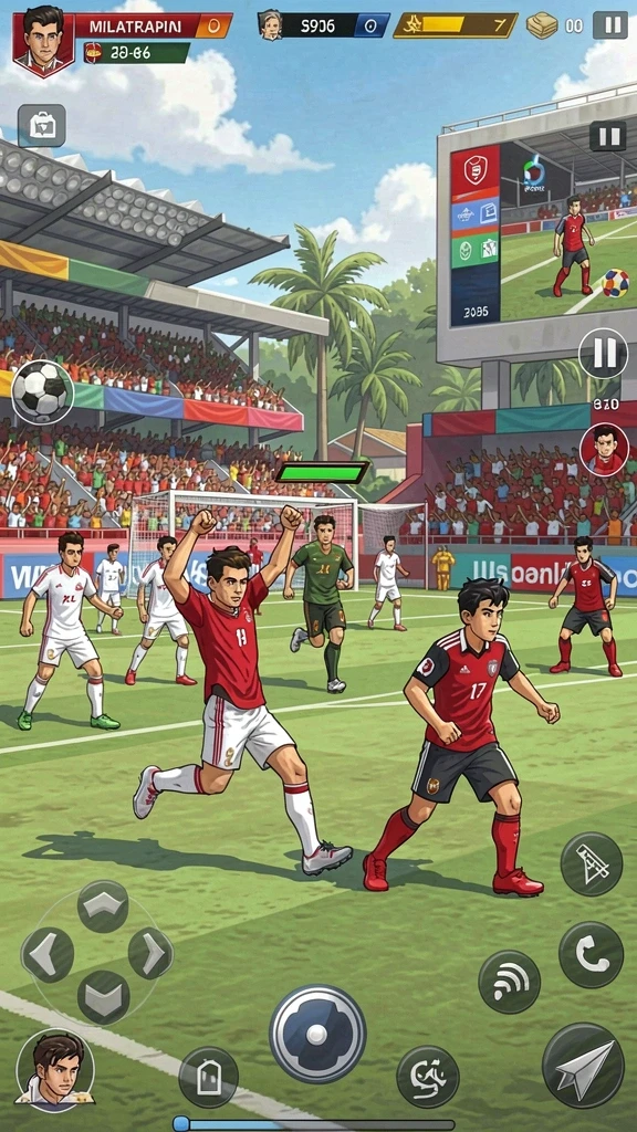 Fitur multiplayer yang memungkinkan bermain bersama teman.