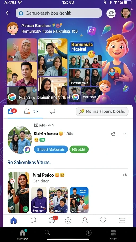 Fitur sosial untuk bermain dengan teman.