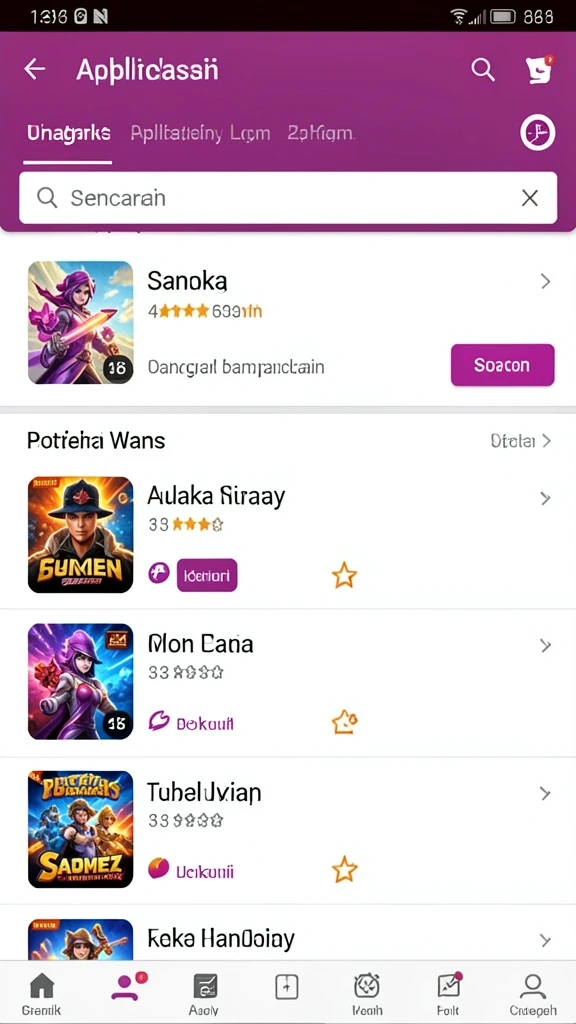 Karakter dengan variasi kostum yang menarik.