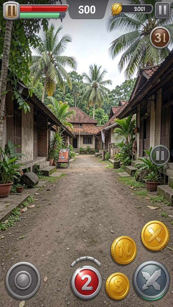 Tampilan karakter utama yang kuat dan berani.