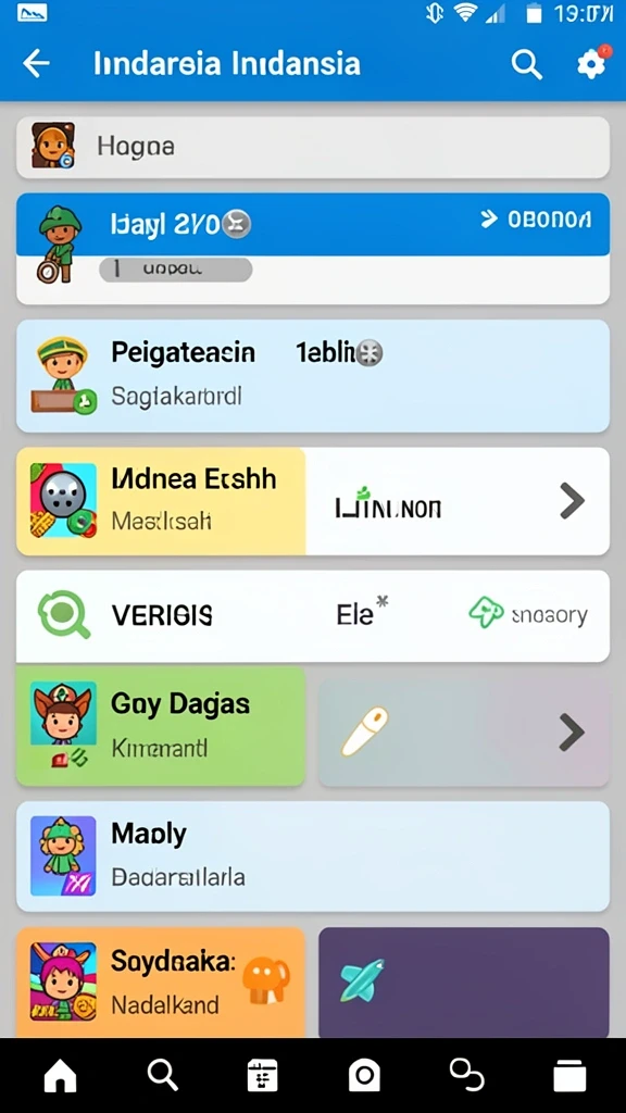 Karakter game yang penuh warna dan menarik.