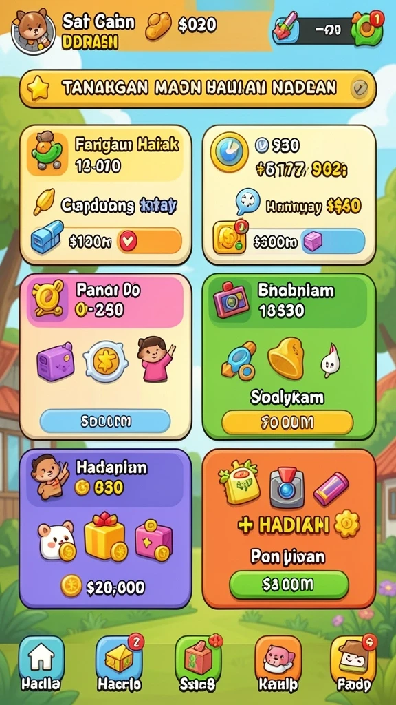 Karakter-karakter unik yang dapat dipilih oleh pemain.