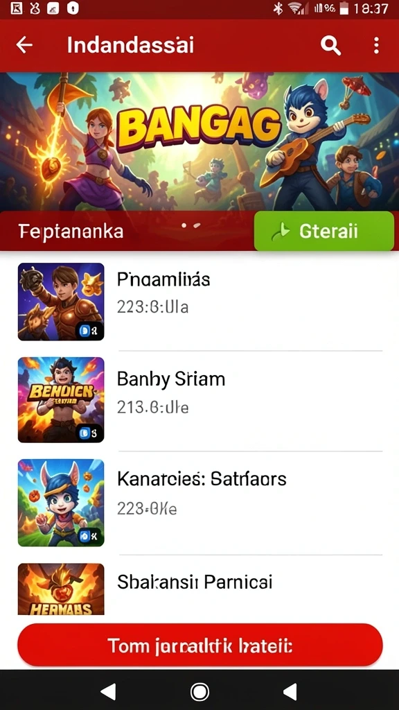 Pilihan permainan yang beragam dan menarik.